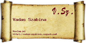 Vadas Szabina névjegykártya