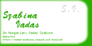 szabina vadas business card